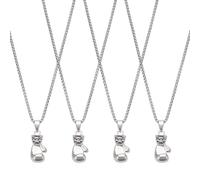 UNICRAFTALE 4Pcs Boxing Gloves Pendant Necklace for Man Metal Punk Pendant Necklace Gifts Sport Boxer Pendant Necklaces Jewelry Gift Adjustable Womens Sportsman Fitness Necklaces, Metal, No Gemstone