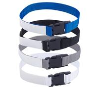UNICRAFTALE 4Pcs Laundrys Strap with Buckle Navy blue/White/Black/Grey Adjustable Elastic Laundrys Strap Multipurpose Laundry Buckle Loop with Sock Snare for Household Shared Laundry Rooms
