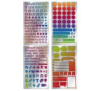UNICRAFTALE 4Pcs Metal Alphabet and Number Stencils for Wood Burning