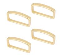 UNICRAFTALE 4Pcs Real 14K Gold Plated Brass Belt Loop Keeper Men's Belt Buckle Accessories Fit 13.7x32.5mm