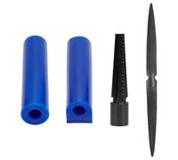 UNICRAFTALE 4Pcs Ring Wax Carving Kit Blue Carving Wax Ring Tubes with Wax Tube Hole Expander Ring Mandrel and Dual-End File for Lost Wax Casting Ring Model Making