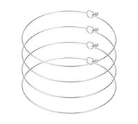 UNICRAFTALE 4Pcs Wire Wrap Collar Necklaces for Women 304 Stainless Steel Choker Necklaces 5.39 inch Open Choker Necklace Metal Plain Chocker Collar Necklace for DIY Jewelry Making
