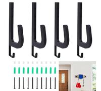 UNICRAFTALE 4Pcs Wood Wrestling Championship Belt Display Holder Belts Wall Mount Organizer Dual Hook Belt Display Stands Title Belts Hanger for Sport Football Boxing Wrestling Corporate Award Badges