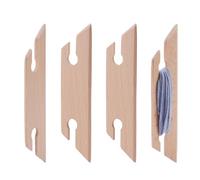 UNICRAFTALE 4Pcs Wooden Weaving Shuttle Knitting Weaving Loom Tools Burlywood Crochet Needle Weaving Loom Handcrafted Knitting Tatting Shuttle Tools 18x4.6x0.4cm for Sweater Scarf Tapestry Knitted