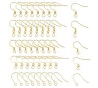 UNICRAFTALE 5 Styles 150Pc Real 18K Gold Plated Stainless Steel Earring Hooks Ear Wire with Loops Earwire Hooks Metal Earring Hooks with Coil and Ball for DIY Earring Jewelry Making Supplies