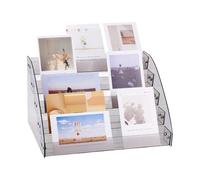 UNICRAFTALE 5-Tier Greeting Card Display Rack Acrylic Sticker Display Stand Portable Sticker Displays Stands Tree Tower Postcard Rack for Bookmark Counter Tabletop Supplies 31x22.5x17.8cm