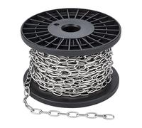 UNICRAFTALE 50 Ft Stainless Steel Hanging Chain Metal Link Light Duty Chains 2.5mm Wide Jack Chain with Spool for Hanging Bird Feeders Light Fixture Dog Leashes Signs DIY Projects