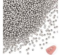 UNICRAFTALE 500pcs 3mm Stainless Steel Round Spacer Beads Smooth Loose Beads Metal Beads Finding for Women DIY Bracelets Necklaces Jewelry Making, Hole 1.2mm