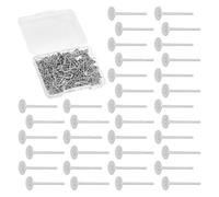 UNICRAFTALE 500Pcs Earring Posts Stainless Steel Flat Pad Earring Studs 4mm Round Blank Stud Earring Findings Metal Blank Earring Posts Earring Back for Earring Making and DIY Stud Earring Supplies
