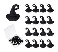 UNICRAFTALE 50Pcs Black Witch Hat Charms Alloy Halloween Hat Wizard Cap Dangle Charm Christmas Theme 3D Magic Hats Pendant for Bracelet Necklace Earrings Crafts Decoration
