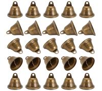 UNICRAFTALE 50Pcs Craft Bells Antique Bronze Jingle Vintage Bells Wind Chimes Craft Bell Small Brass Bell with Spring Hooks Hanging for Home Wedding Door Dog Training Christmas Halloween Decoration