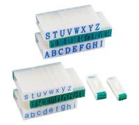 UNICRAFTALE 52Pcs American Typewriter Pegz Green American Typewriter Font Connectable Uppercase & Lowerase Alphabet Stamp Set Letters A-Z Alphabet Stamp Set for Party Journal Scrapbooking