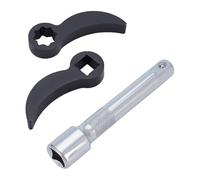 UNICRAFTALE 5Pcs 2 Styles Pry Bars Wrench Adaptor Head Adjustable Angle Pry Bar Metal 4Pcs Crowbar Adapter Head Tool with 1Pcs Extension Bar Half Shaft Removal Tool for Tight Spaces