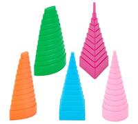 UNICRAFTALE 5Pcs 5 Styles Wire Wrapping Mandrel Plastic Jewelry Shape Mandrel Kit Medium Orchid Jewellery Making Bending Tools for Jewelry Wire Wrapping and Jump Ring Forming Random Color