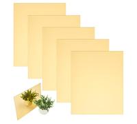 UNICRAFTALE 5pcs Golden Wall Mirror Tiles 11.81" x 9.88" Rectangle Acrylic Mirror Wall Stickers Mirror Tiles Flexible Acrylic Mirror Sheets Mirror Acrylic Mirrors Wall Decor Set