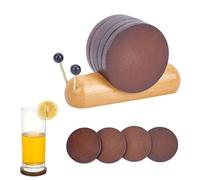 UNICRAFTALE 5Pcs Wooden Snail Coasters Set for Drinks Cute Coasters Funny Gifts House Warming Gifts New Home Decor Table Decor for Coffee Table Housewarming Room Decor Bar Holiday Party