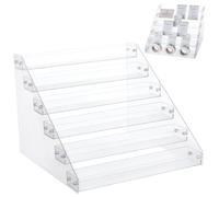 UNICRAFTALE 6-Tier Paper Tapes Organizer Clear Plastic Tapes Storage Rack Assembly Storage Holder Papers Tapes Dispenser Desk Accessories Display Caddy for Art Craft Supplies