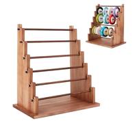 UNICRAFTALE 6-Tier Wooden Ribbons Organizer Rack Bracelet Organizer Storage for Bangles Watch Scrunchies Ribbons Sewing Organizer Display Shelf Jewelry Organizer Display for Home 315x198x341mm