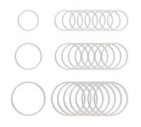 UNICRAFTALE 60pcs 12/15/19mm Linking Rings Hollow Ring Charm Stainless Steel Linking Charm Frame Round Charms Stainless Steel Color Pendant Connectors Links for Jewelry Making