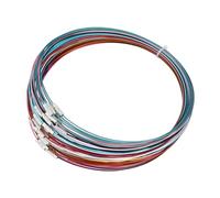 UNICRAFTALE 60Pcs 12 Colors Stainless Steel Metal Necklace with Brass Screw Clasp - 44.5cm Wire Choker for Women - Pendants Necklace Jewelry Making