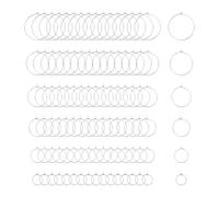 UNICRAFTALE 60pcs 15-40mm Wine Glass Charms Rings Hoop Earrings Stainless Steel Earring Markers Hoop Earring Accessaries for Party Favor Women Earrings Making DIY Wine Glass Charms