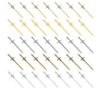 UNICRAFTALE 60Pcs 5 Colors Sword Pendants 49.5mm Long Metal Dagger Charms Punk Earring Sword Charms Bookmark Charm Metal Bracelets Charm for DIY Necklace Jewelry Making