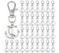 UNICRAFTALE 60Pcs Anchor Keychain Bulk Antique Silver Ocean Themed Keychain 61mm 3D Metal Anchor Keychains Wedding Favors for Guests Nautical Party Favors Souvenirs Gifts