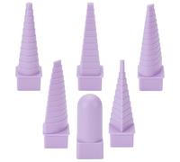 UNICRAFTALE 6Pcs 6 Styles Wire Wrapping Mandrel Plastic Jewelry Shape Mandrel Kit Medium Orchid Jewellery Making Bending Tools for Jewelry Wire Wrapping and Jump Ring Forming