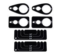 UNICRAFTALE 6pcs Safety Eye Measurement Tools Safety Eyes Spacing Rulers Jig Black Eye Safetys Eyes Insertion Tool Acrylic Rulers DIY Sewing Tools for Doll Making Supplies