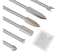 UNICRAFTALE 6Pcs Wood Carving Bits Set Shank Rotary Tool Burrs High-Speed Steel Rotary Tool Bits for DIY Woodworking Carving Engraving Grinding Drilling Micro Sculpture 47.5-55mm
