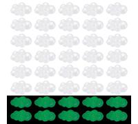 UNICRAFTALE 70Pcs Opaque Acrylic White Cloud Beads Glow in The Dark Cartoon Clouds Beads 24mm Luminous Bead Cute Cloud Loose Bead for DIY Bracelets Lanyards Keychains Jewelry Making Hole 2mm