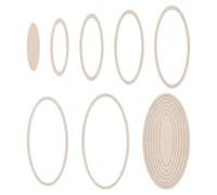 UNICRAFTALE 7Pcs Ceramics Plate Forming Molds Oval Pottery Tools Wooden Concentric Geometric Figure Rail Set Clay Molds Dish Slump Mold for DIY Ceramic Cutting and Printing Blank Modeling