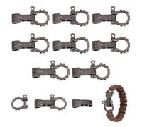 UNICRAFTALE 8 Sets Adjustable Alloy Screw Pin Gunmetal Shackles Survival Bracelet Clasps Metal Bow Anchor Shackle Clasps D Shackle Clip Clasp for DIY Survival Bracelet 33.5mm Long