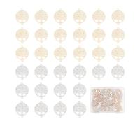 UNICRAFTALE 80Pcs Tree of Life Links Charms 2 Colors Metal Connector Pendants Plant Charms with Round Edge Metal Earrings Necalace Making Charms for Jewelry Making Accessories Hole 0.9mm