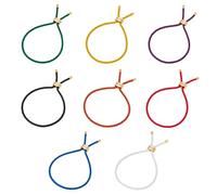 UNICRAFTALE 8Pcs 8 Colors Slider Bracelets Adjustable Bracelet Chains Nylon Cord Chain Link Bracelets with Gold Metal Cord End Nylon Twist Cords Bracelet Makings for DIY Jewelry Making