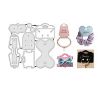 UNICRAFTALE 8Pcs Jewelry Hanging Tag Cutting Dies Bracelet Display Cards Die Cut Stencils Metal Earring Card Embossing Tool for Making Bracelet Necklace Display Cards Paper Crafts 12x12.5cm