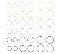 UNICRAFTALE 90pcs 3 Colors Wine Glass Charm Rings Beading Hoop Earrings 304 Stainless Steel Hoop Earring Findings Ring Earring Wire Hoop Earring for Women Hoop Earrings