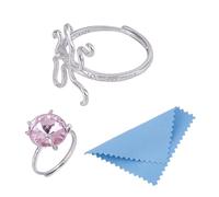 UNICRAFTALE 925 Sterling Silver Twist Prong Rings Blanks Adjustable Gemstones Claw Ring Base Blanks Mounting Setting Rhinestone Finger Ring Components for Crystals Jewelry Making