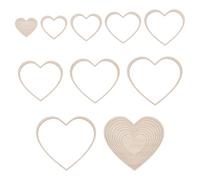 UNICRAFTALE 9Pcs Ceramics Plate Forming Molds Heart Pottery Tools Wooden Concentric Geometric Figure Rail Set Clay Molds DIY Dish Slump Mold for Ceramic Cutting and Printing Blank Modeling
