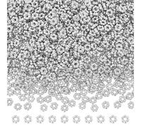 UNICRAFTALE About 1000Pcs Spacer Beads Flower Beads 3mm Daisy Spacers Beads Metal Loose Beads Blossom Beads Braclet Beads Tiny Spacer Beads for Necklace Bracelet Earring Jewelry Making Hole 0.8mm