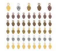 UNICRAFTALE about 100Pcs Bulk Tiny Pine Cone Charms 5 Colors Tibetan Style Alloy Pinecone Pendants Christmas Charms Beads Pendants Fall Autumn Harvest Charm Bracelet Charm for Crafts Jewelry Making