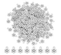 UNICRAFTALE about 100Pcs Little Flowers Charms Tibetan Style Alloy Charms 14mm Metal Vintage Cute Pendants Antique Silver Small Flower Pendants for DIY Bracelet Necklace Jewelry Making