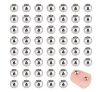 UNICRAFTALE about 100pcs Tiny Round Metal Beads 2mm Small Hole Ball Spacer Beads 4mm Dia Stainless Steel Bead Loose Beads Metal Spacers for Jewelry Making Findings DIY Stainless Steel Color