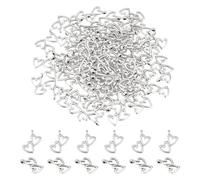 UNICRAFTALE About 100Pcs Zinc Alloy Charms Metal Double Love Heart Pendants Mini Antique Silver Hollow Love Charms for DIY Necklace Earrings Bracelet Making, Hole 1.5mm
