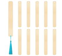 UNICRAFTALE About 10Pcs 90mm Long Bookmarks Golden Blank Bookmarks Pendant Decoration Rectangle Stamping Blank Tags Metal Blanks Bookmarks Tags Stamping Charms for DIY Craft Making