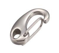 UNICRAFTALE about 10PCS Stainless Steel Push Gate Snap Key Clasps Eye Lobster Snap Clasp Key Chain 15x7x4mm for Keyring Connection