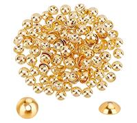 UNICRAFTALE About 150pcs Apetalous Flower Bead Caps, 4mm Stainless Steel Spacer Caps, Golden Bead Cap Spacers for Bracelet Necklace Jewelry Making 0.8mm Hole