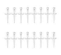 UNICRAFTALE about 16pcs Dagger Charms Stainless Steel Sword Pendants 27.5mm Long Not easily Allergic Punk Earring Sword Charms Metal Bracelets Charm for DIY Jewelry Making