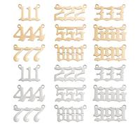 UNICRAFTALE about 2 Colors Number 1~9 Pendants Stainless Steel Linking Charms Lucky Number Sports Charm Angel Number Necklace 999 Pendants Numerology Jewelry Birthday Gift11.5~12mm Long