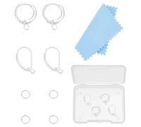 UNICRAFTALE About 2 Pairs 2 Styles 925 Sterling Silver Leverback Earring Findings with 4pcs Jump Rings French Hooks Ear Wire Findings for Earring Jewelry Making